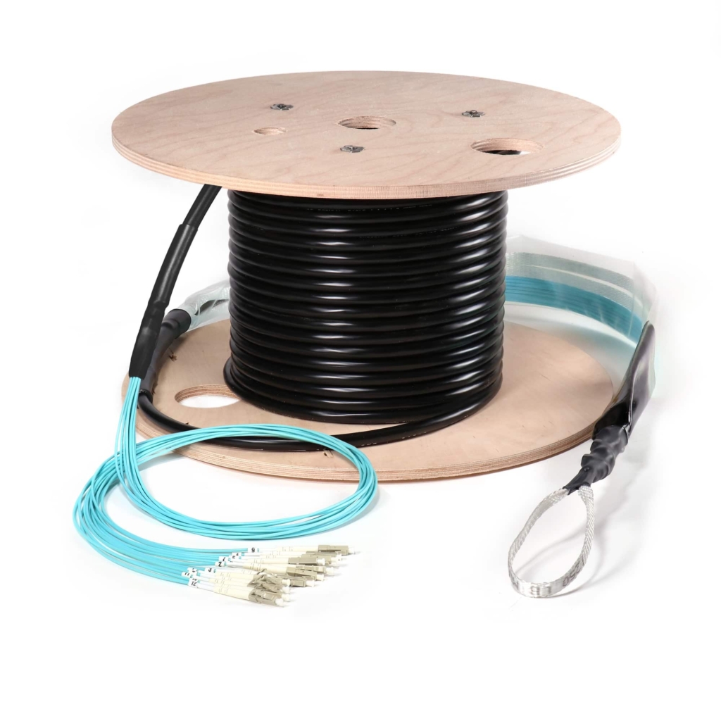 Fiber Cable Assembly, OSP Armored, LC, Multimode, OM3