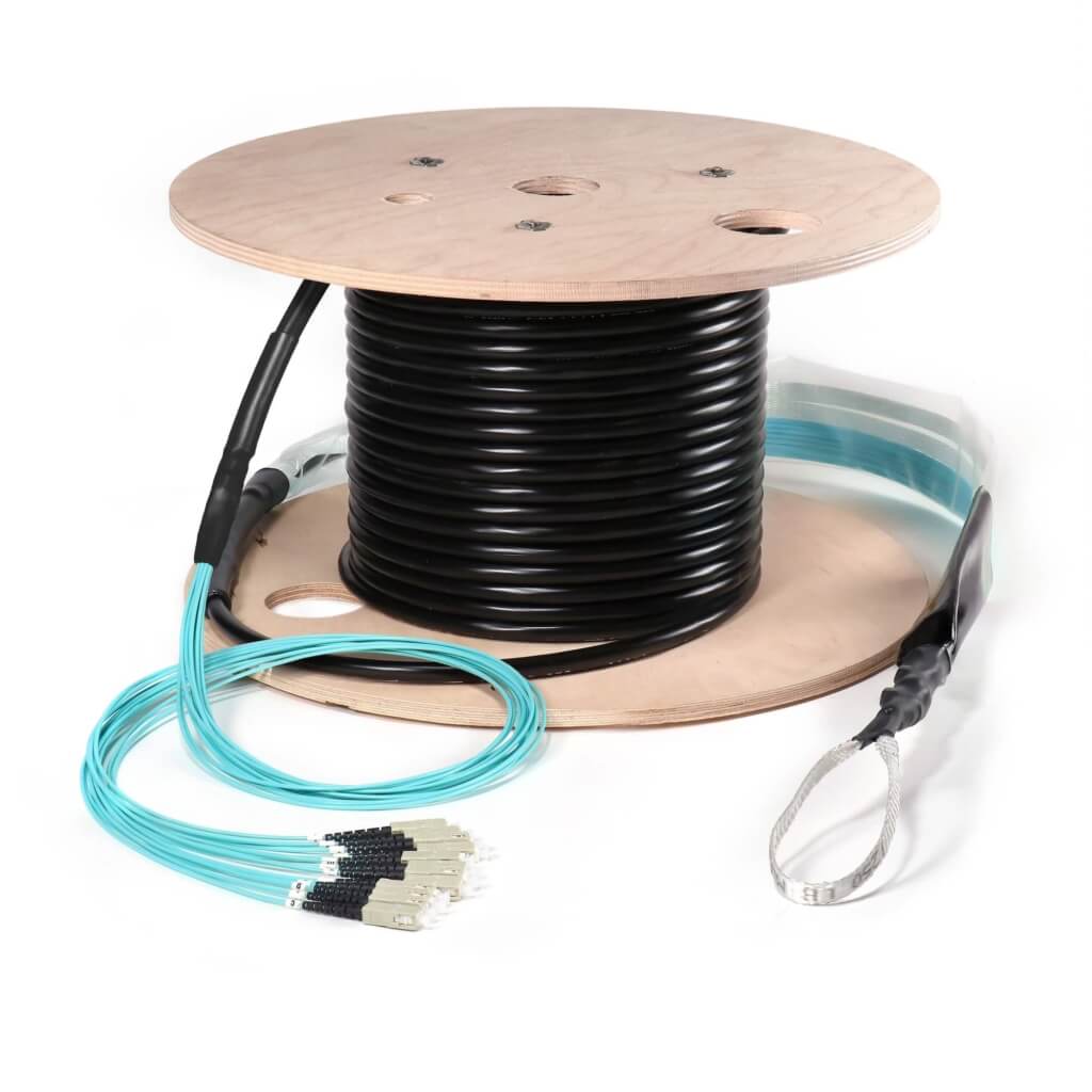 Fiber Cable Assembly, OSP Armored, SC, Multimode, OM3