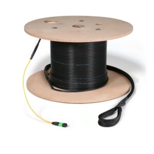 Preterminated Fiber Optic Cable, Indoor/Outdoor, 12F, Singlemode, Type A, MTP Female Connectors
