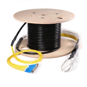 Preterminated Fiber Optic Cable, OSP Armored, 12F, Singlemode, ST Connectors