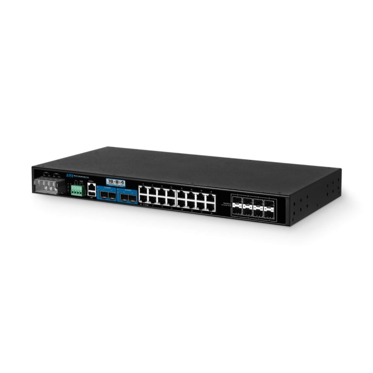 16+8+4 Managed Layer 3 10/100/1G SFP+ - Rack view