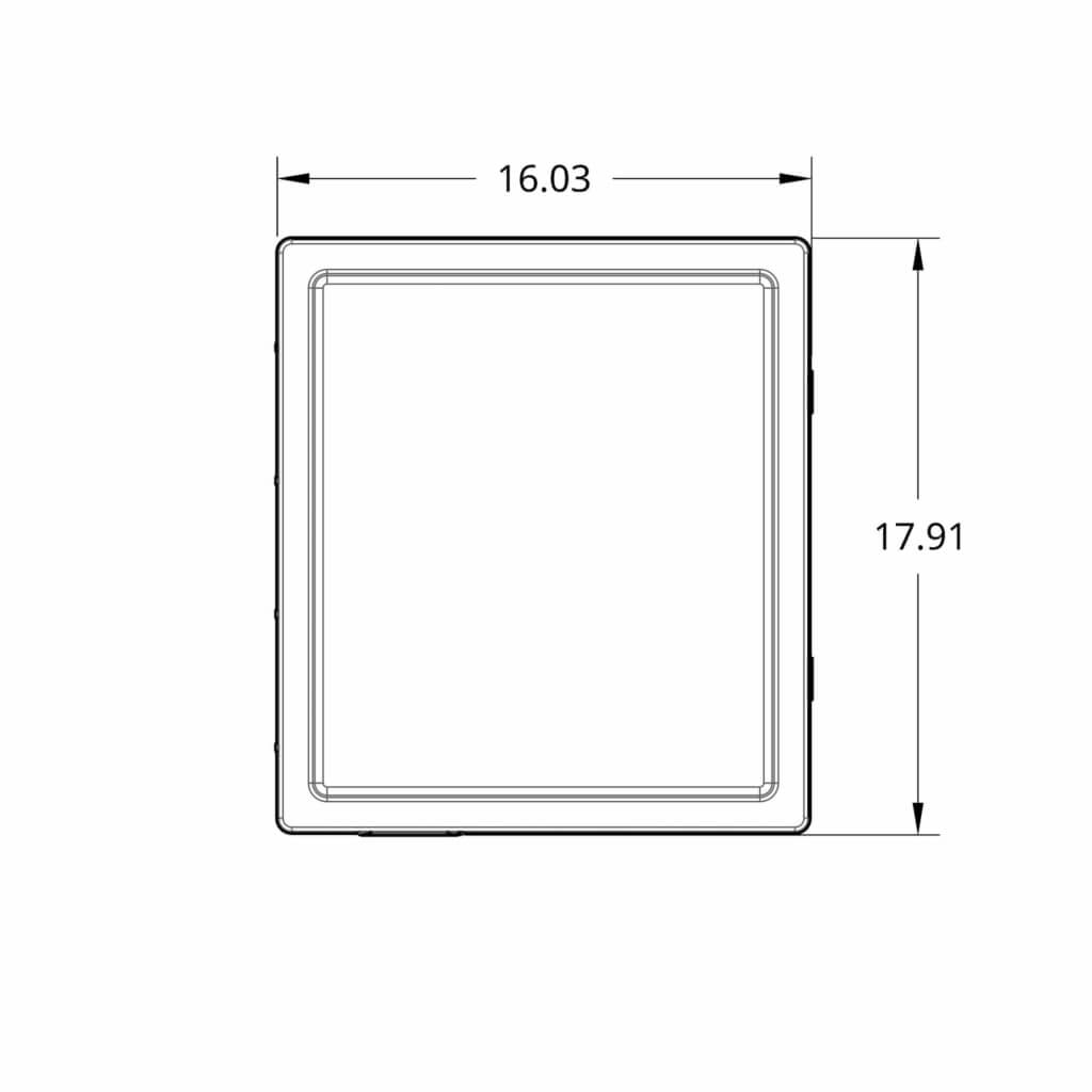 16" x 14" x 8" Fiberglass Enclosure - Front View