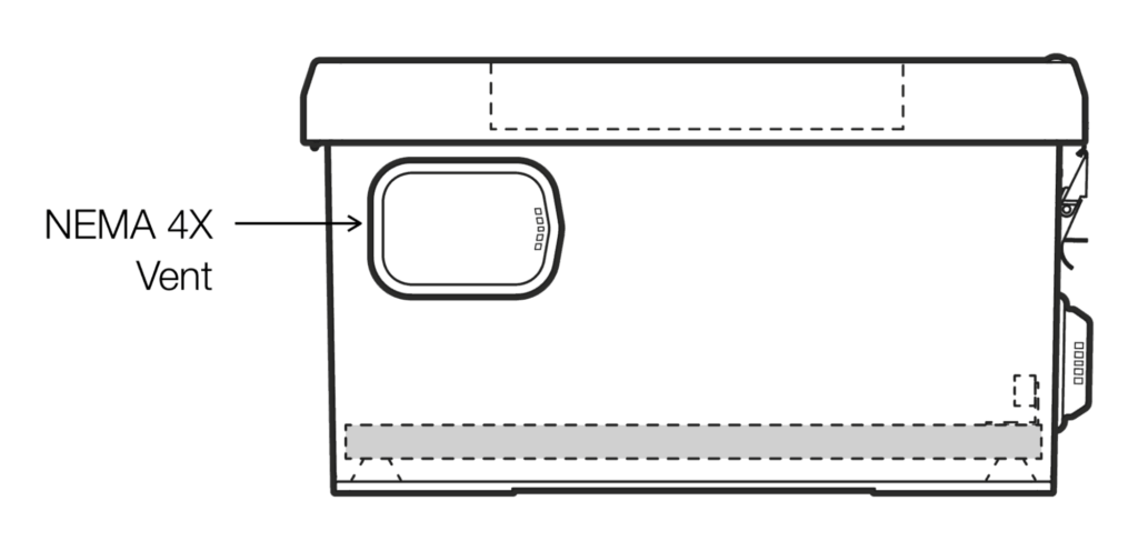 18 x 16 x 10 Fiberglass Enclosure - Bottom View