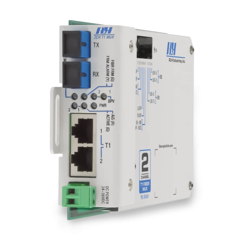 Fiber Optic Isolation Systems - 2 Channel T1 Mux