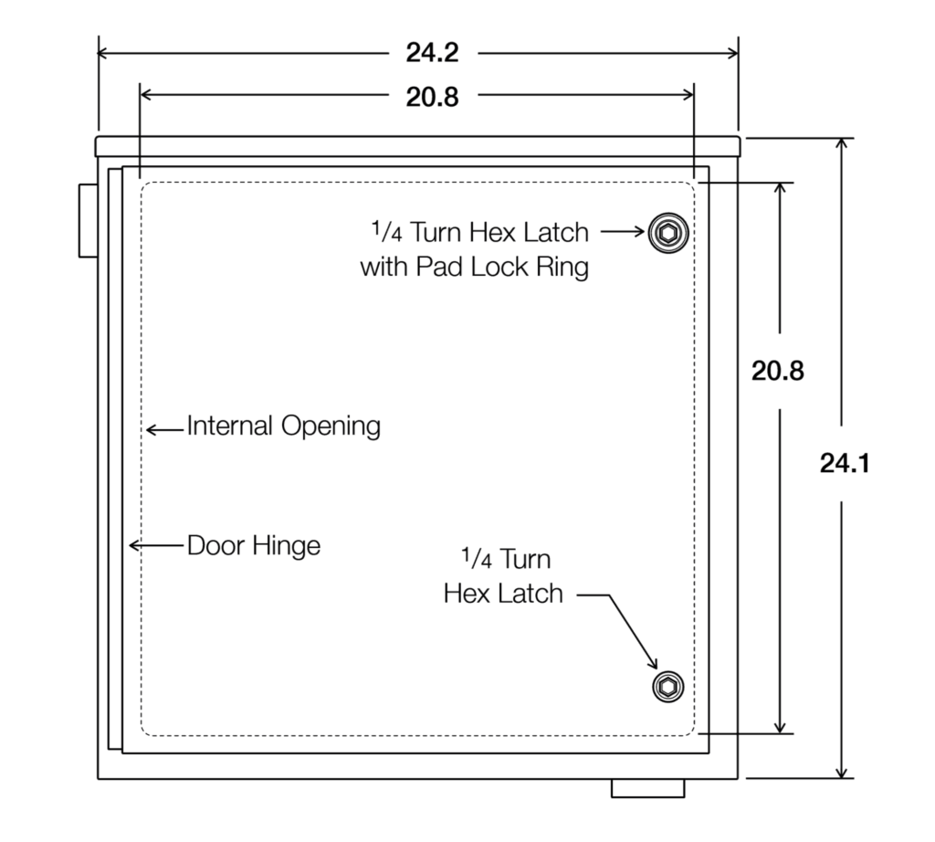 24" x 24" x 16" Aluminum Enclosure