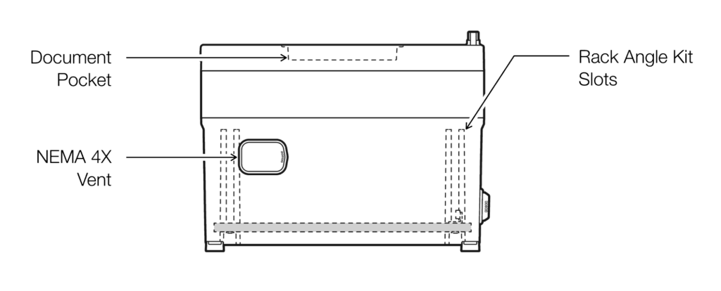 24 x 24 x 16 Fiberglass Cabinet - Bottom View