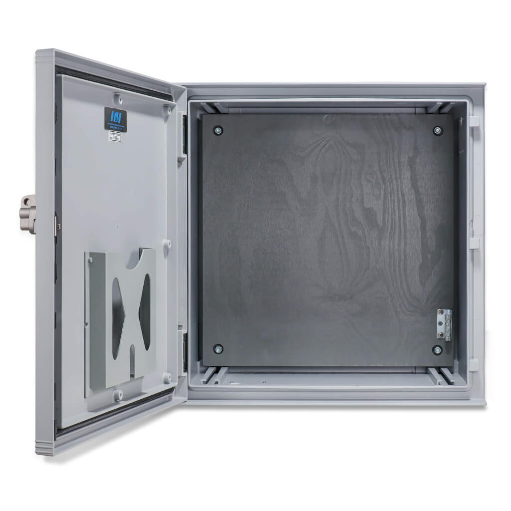 Enclosures - 24" x 24" x 16" Fiberglass Enclosure - Door Open