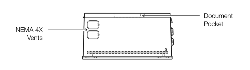 36 x 30 x 16 Fiberglass Enclosure - Bottom View