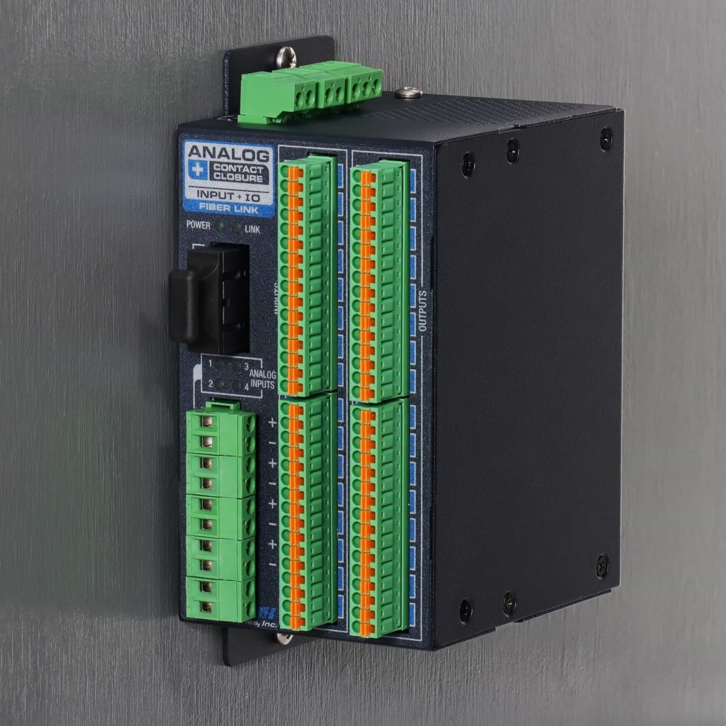 Industrial Media Converters - 4 Channel 0~10VDC + 16 Channel Contact Closure IO Fiber Converter
