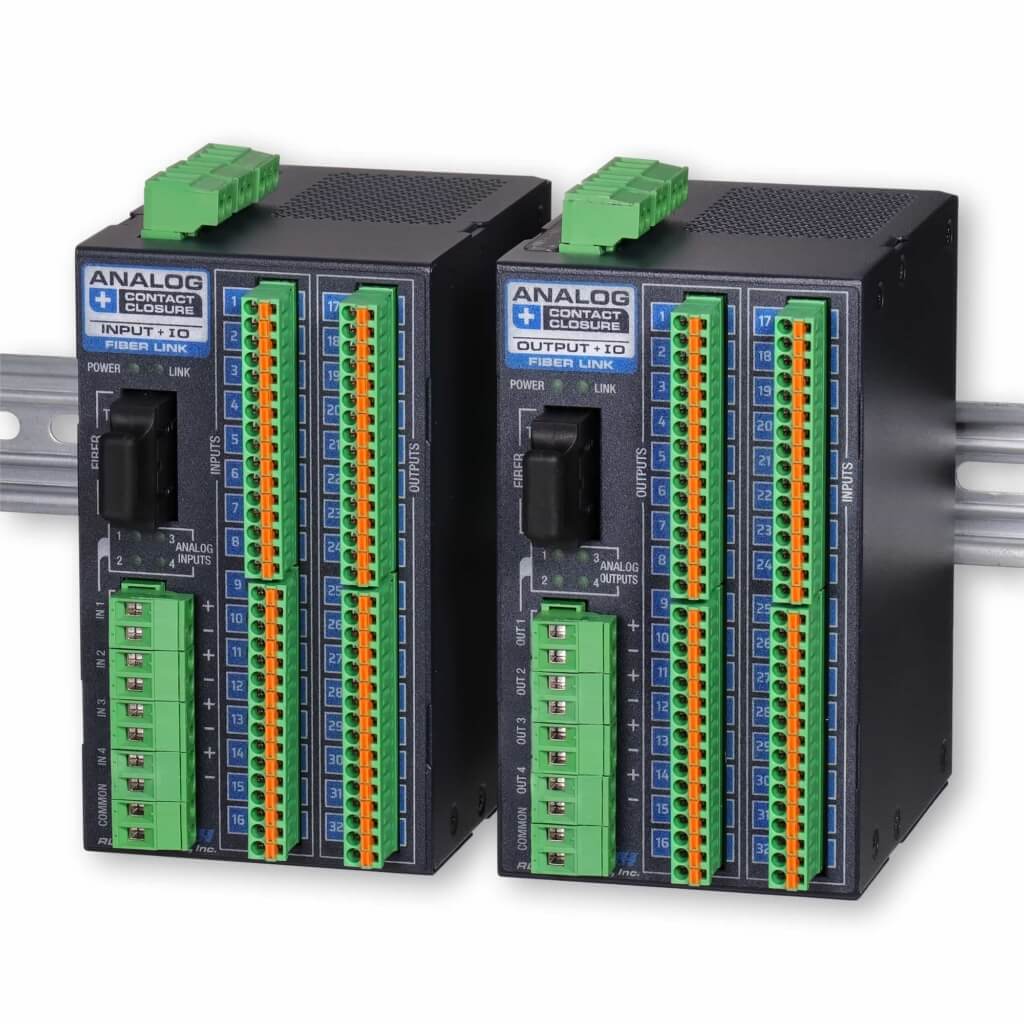 Industrial Media Converters - 4 Channel 4~20mA + 16 Channel Contact Closure IO Fiber Converter