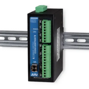 Industrial Media Converters - 4 Channel Bi-Di Contact Closure SFP - DIN Mount