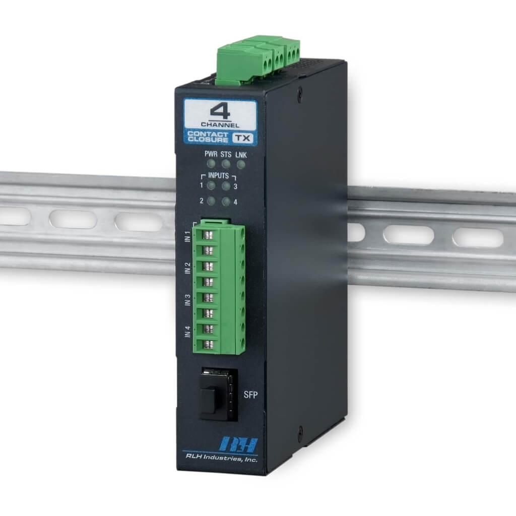 Industrial Media Converters - 4 Channel Contact Closure SFP