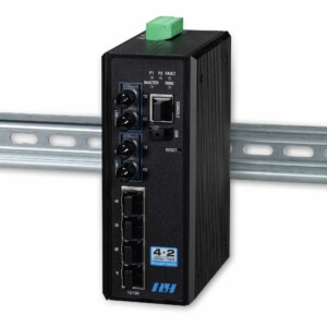 4+2 Managed 10/100 Fixed Fiber Industrial Switch