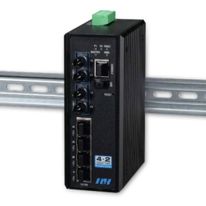 Industrial 4+2 Managed Fiber PoE+ Switch