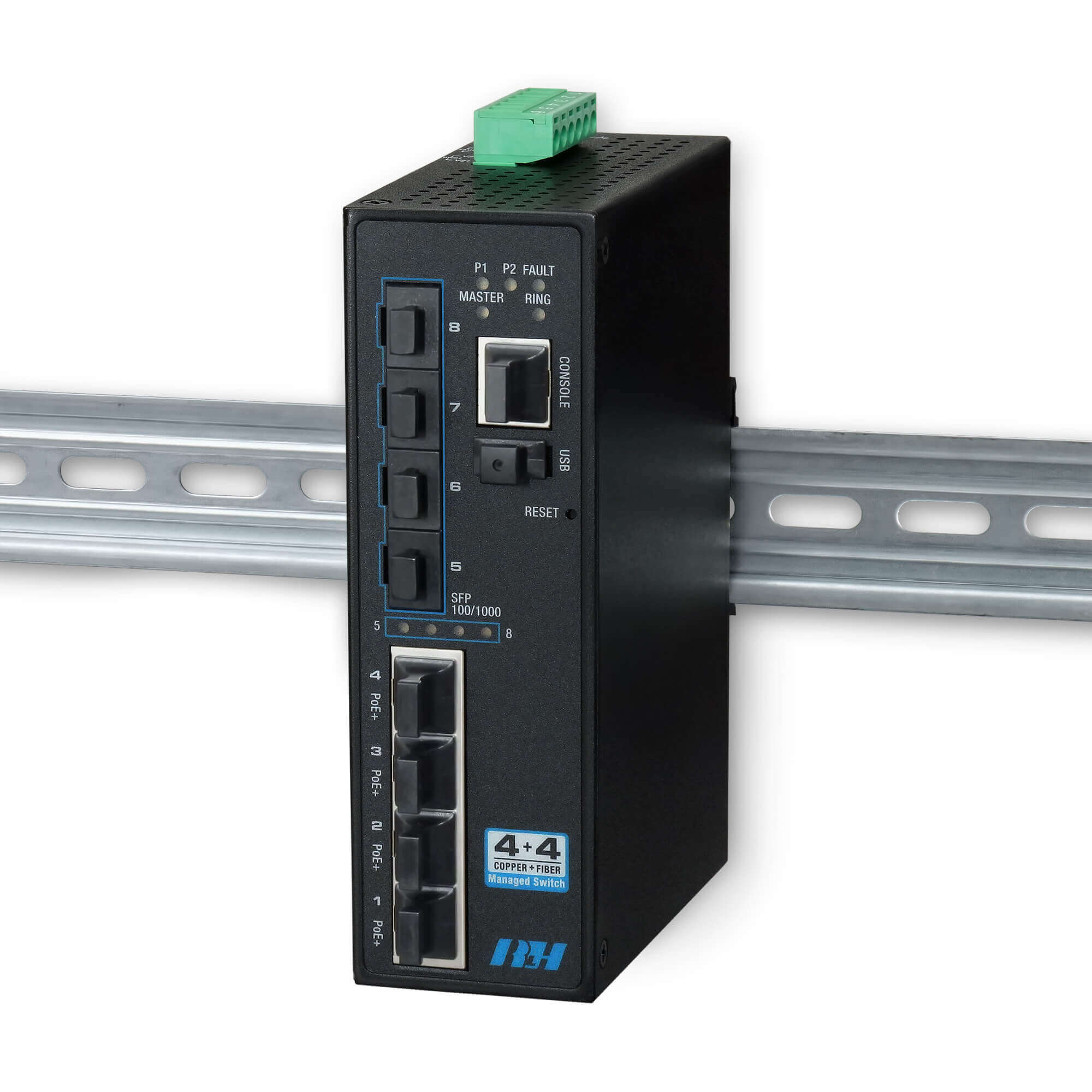 4+4 Managed Gigabit SFP PoE+ Switch