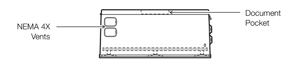 48" x 36" x 16" Fiberglass Enclosure - Bottom View