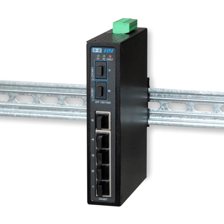 5+2 Unmanaged 10/100/1G SFP-DIN View