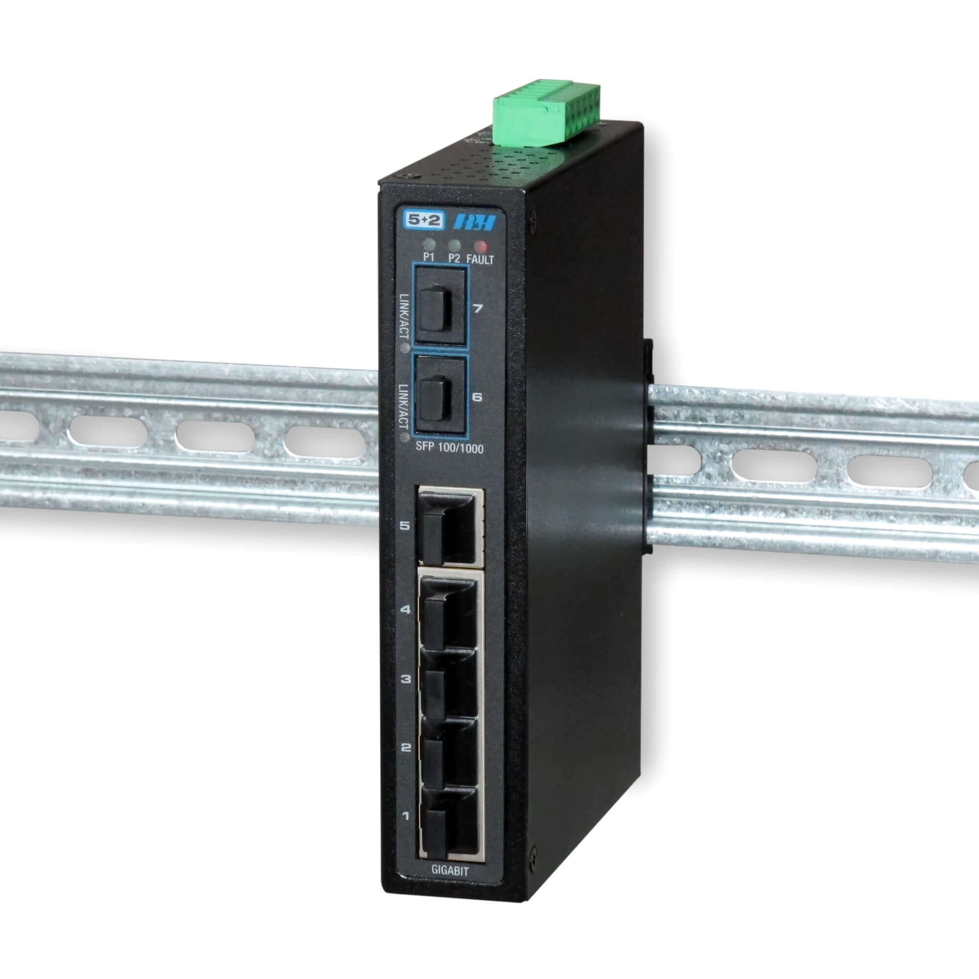 Industrial 4-Port Gigabit Ethernet Switch with 2 SFP Ports