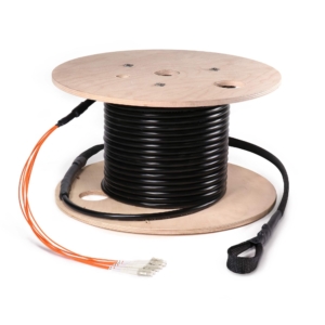 Preterminated Fiber Optic Cable, OSP Armored, 6F, Multimode OM1, LC Connectors