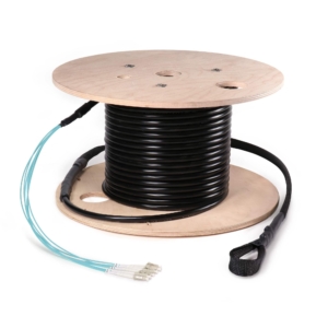 Preterminated Fiber Optic Cable, OSP Armored, 6F, Multimode OM3, LC Connectors