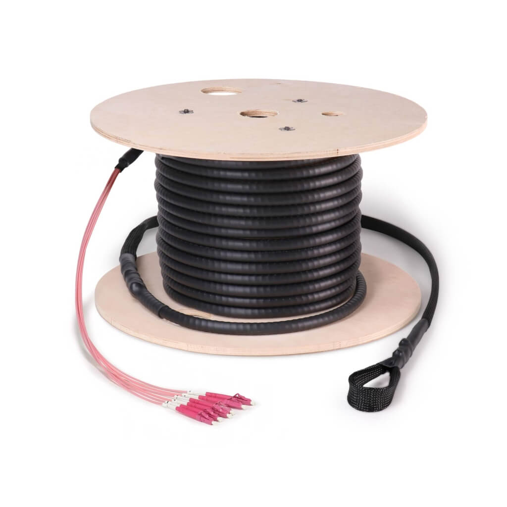 Fiber Cable Assembly, Armored, LC, Multimode, OM4