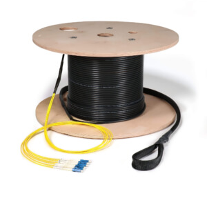 Preterminated Fiber Optic Cable, Indoor/Outdoor, 6F, Singlemode, LC Connectors