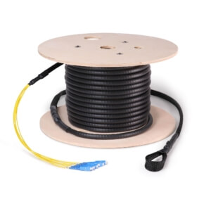 Preterminated Fiber Optic Cable, Armored, 6F, Singlemode, SC Connectors