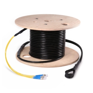 Preterminated Fiber Optic Cable, OSP Armored, 6F, Singlemode, ST Connectors