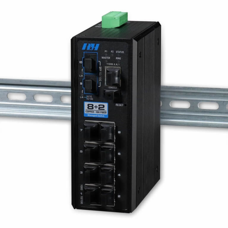 8+2 Managed 10/100/1G SFP+-DIN View