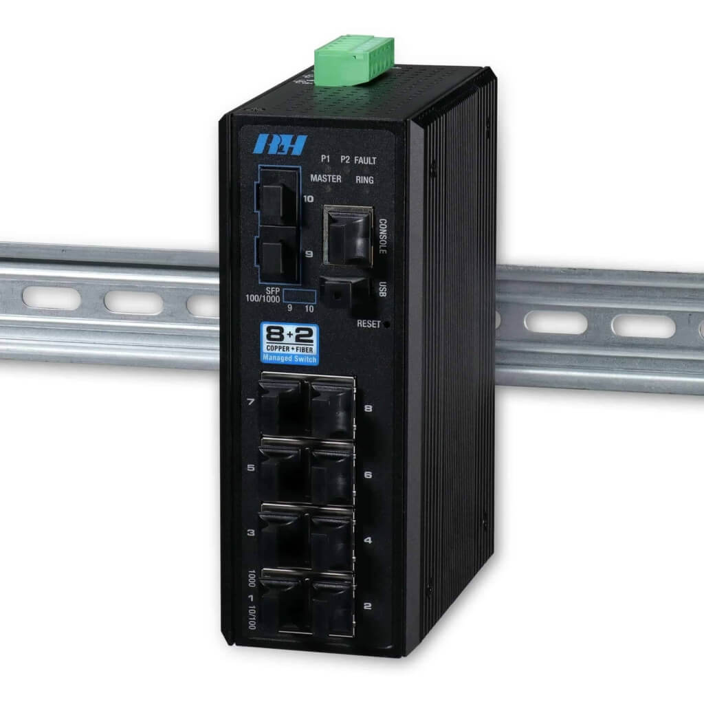 Industrial Ethernet Switches - 8+2 managed Gigabit SFP Switch