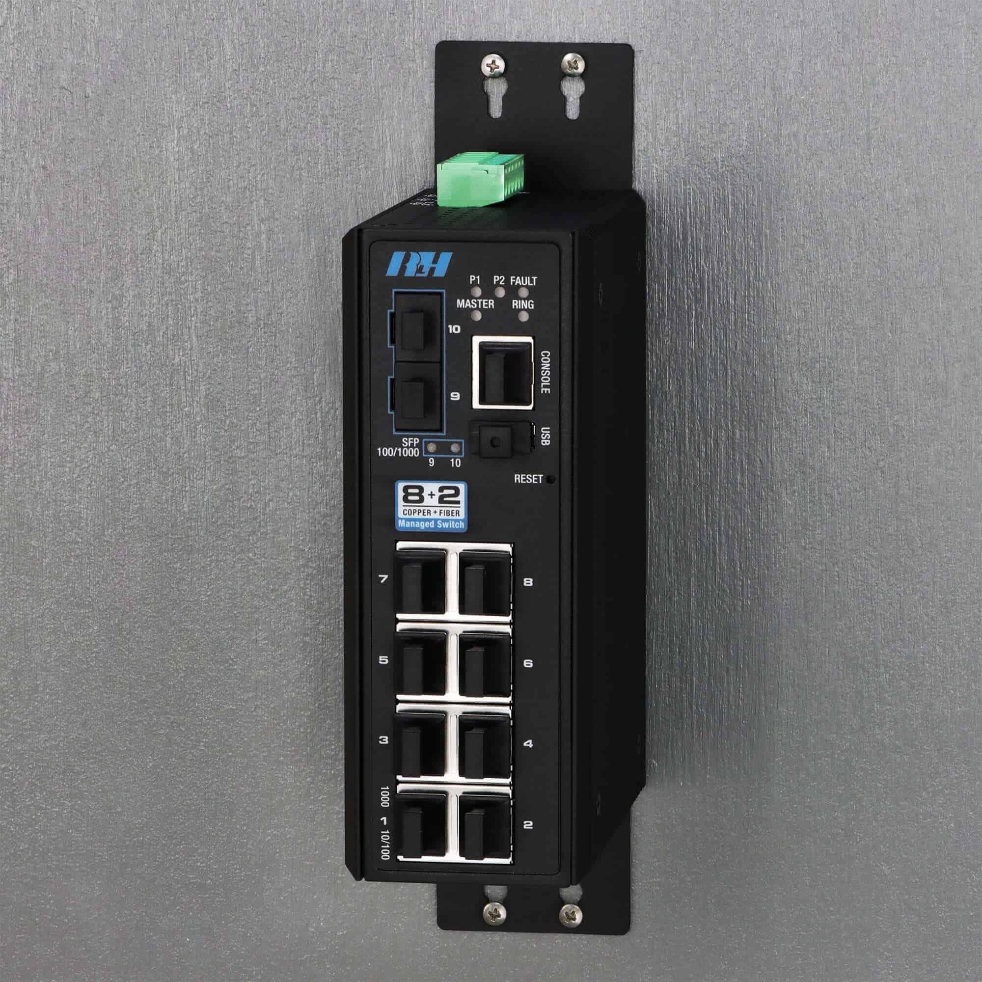 Gigabit Ethernet Fiber Switch 8Optical Port 2Electrical Port RJ45 Port SFP  Fiber