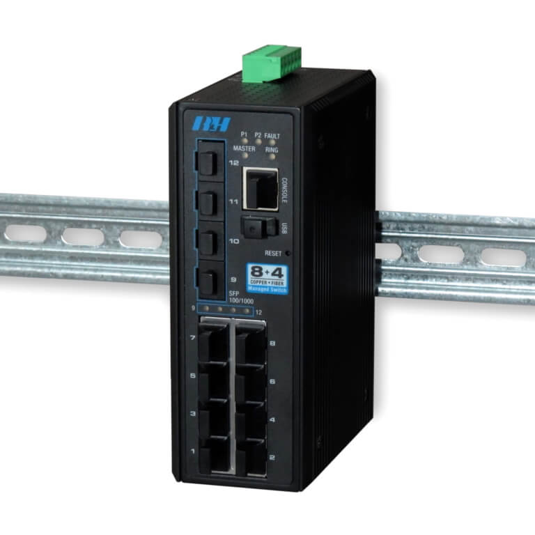 8+4 Managed 10/100/1G SFP-DIN View
