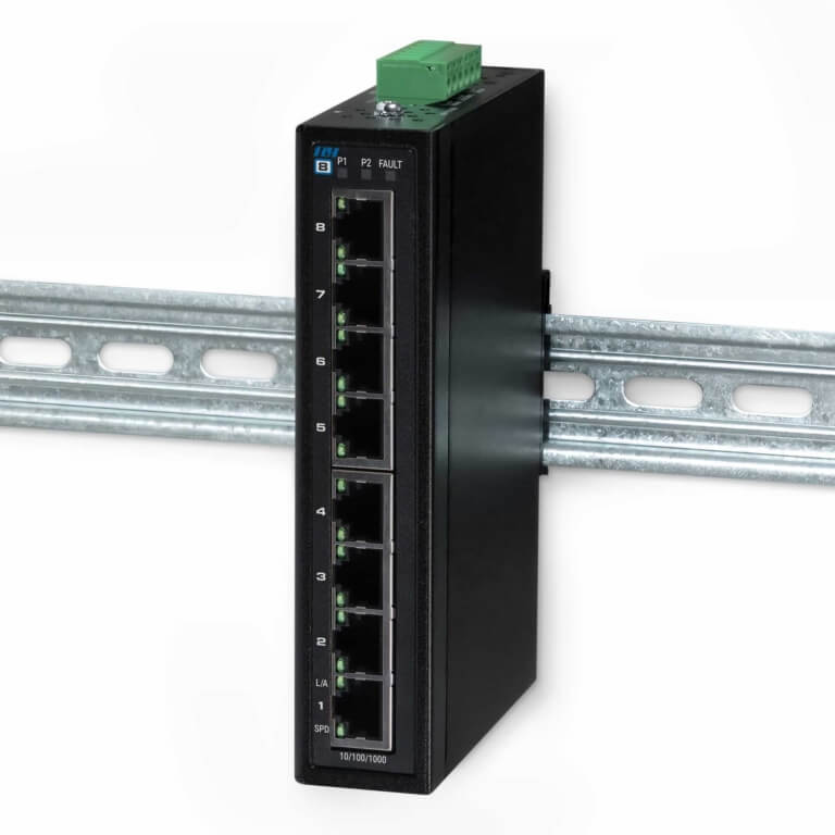 8 Port Unmanaged 10/100/1G-DIN View