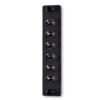 ST 6 Fiber 6 Position Loaded with Simplex Multimode Adapters (Black Caps), Black