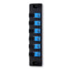 SC 6 Fiber 6 Position Loaded with Simplex Singlemode Adapters (Blue), Black