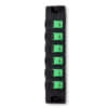 SC 6 Fiber 6 Position Loaded with Simplex Singlemode Adapters (Green), Black