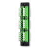 LC 24 Fiber 6 Position Loaded with Quad Singlemode Adapters (Green), Black