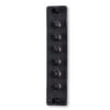 FC 6 Fiber 6 Position Loaded with Simplex Multimode Adapters (Black Caps), Black
