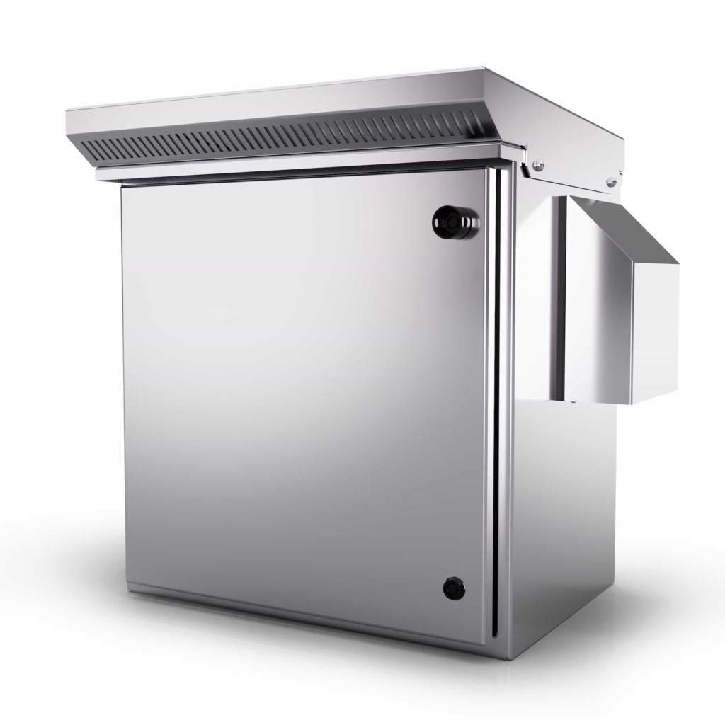 CORE 24” x 24” x 24” Cabinet with 19” Equipment Rack - front