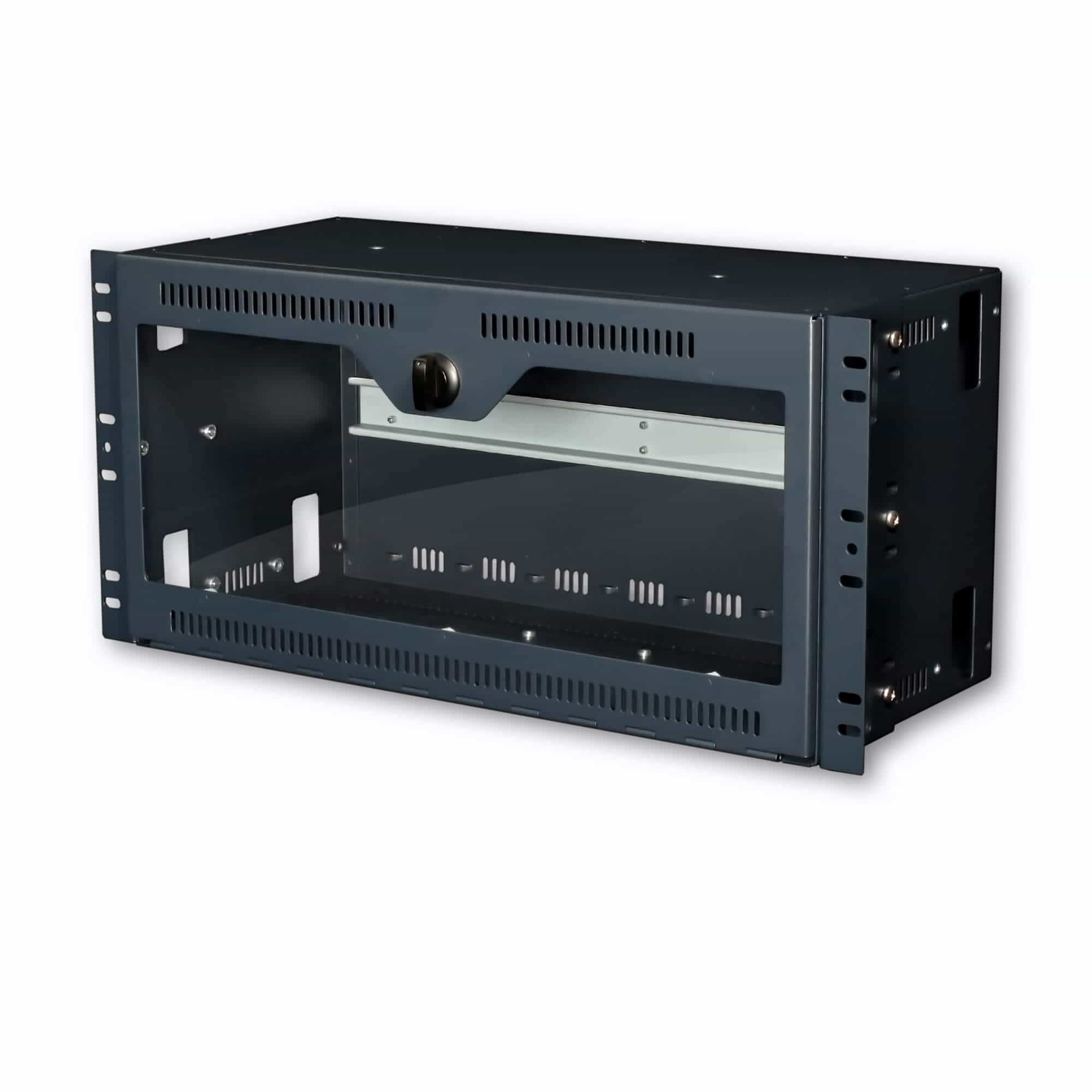 Fiber Optic Accessories - DIN Rail Housing Front Angle