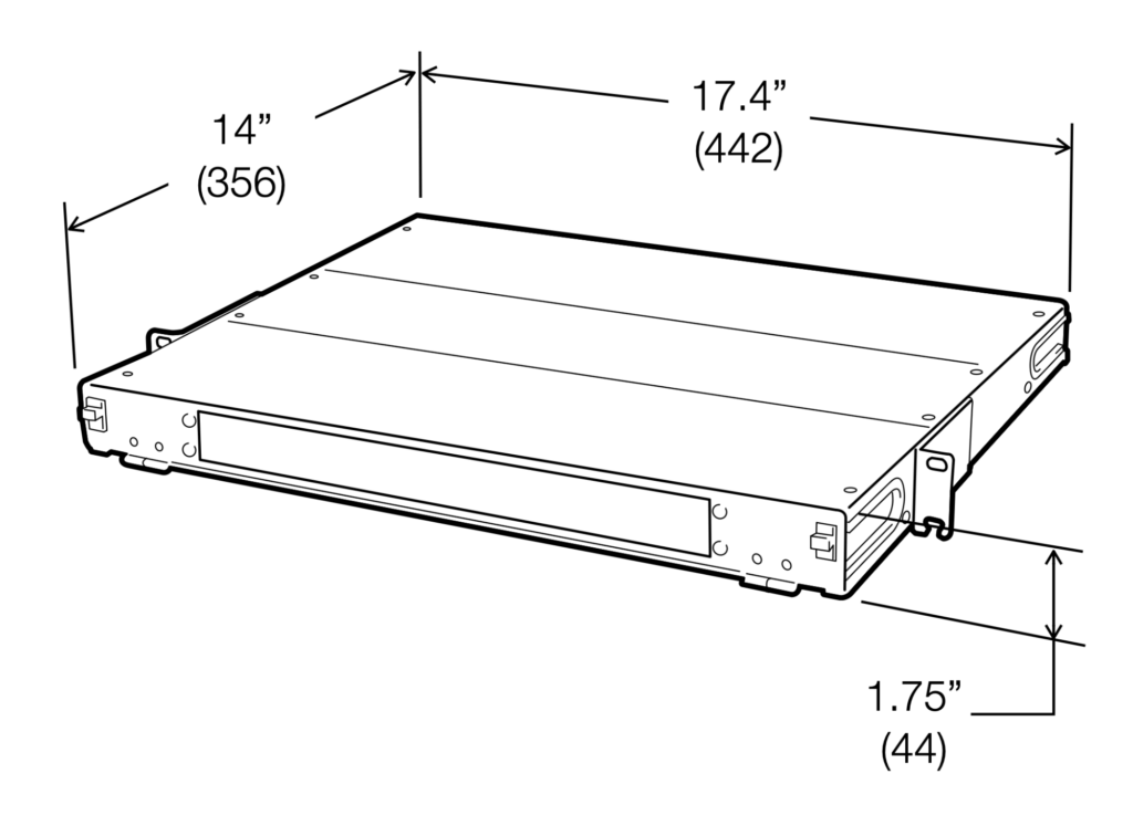 FiberLink 1RU Fiber Patch Panel - Dimensions