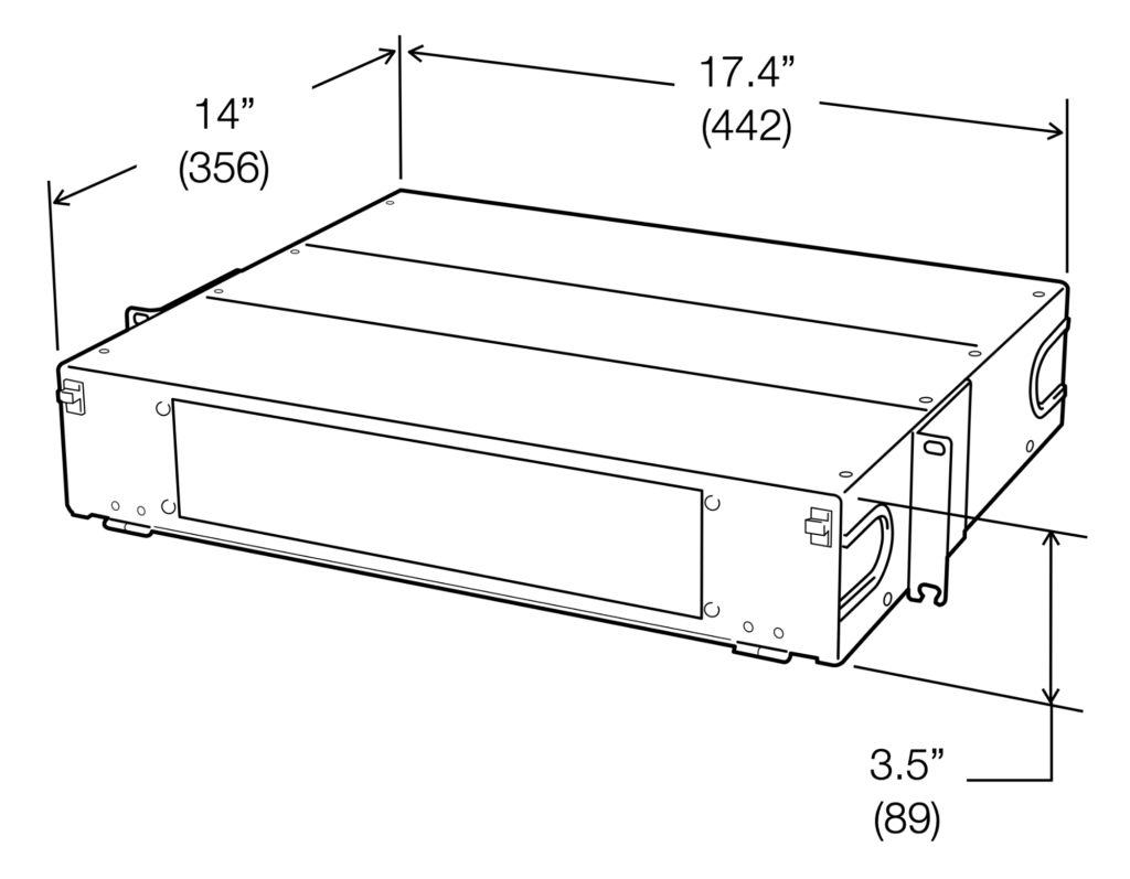 FiberLink 2RU Fiber Patch Panel - Dimensions