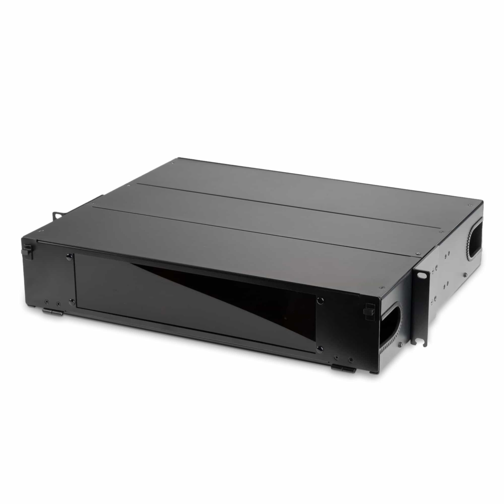 Fiber Patch Panels - FiberLink 2RU Rack Mount Fiber Patch Panel - Front Closed