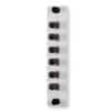 ST 6 Fiber 6 Position Loaded with Simplex Multimode Adapters (Black Caps), Grey