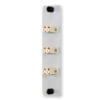 LC 6 Fiber 3 Position Loaded with Duplex Multimode Adapters (Beige), Grey