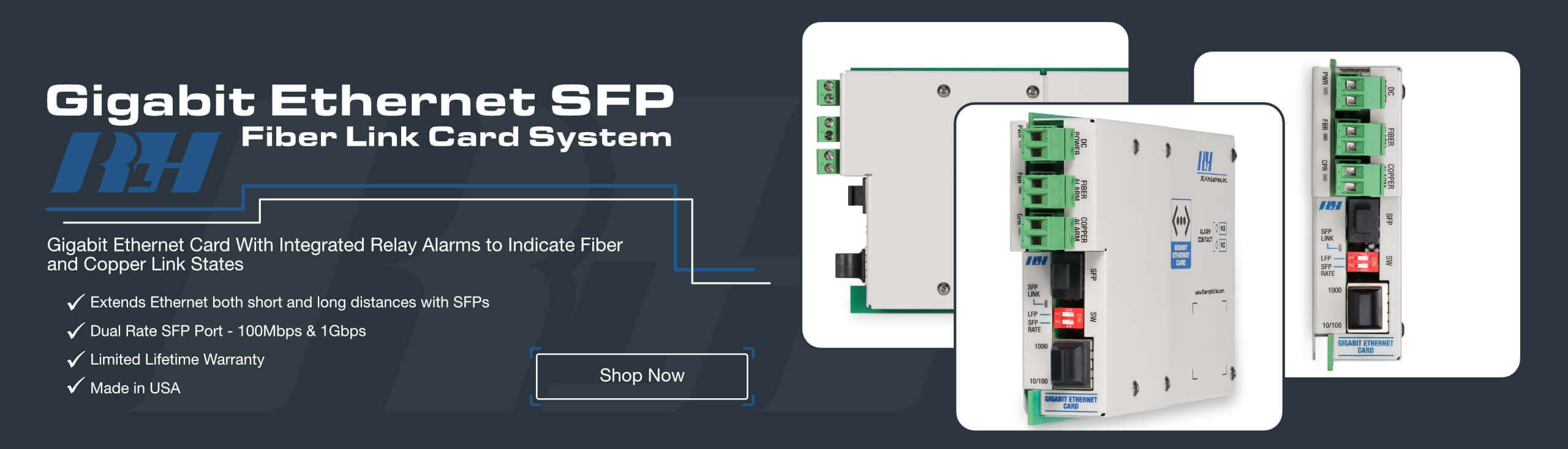 Gigabit Ethernet SFP Fiber Link Card System