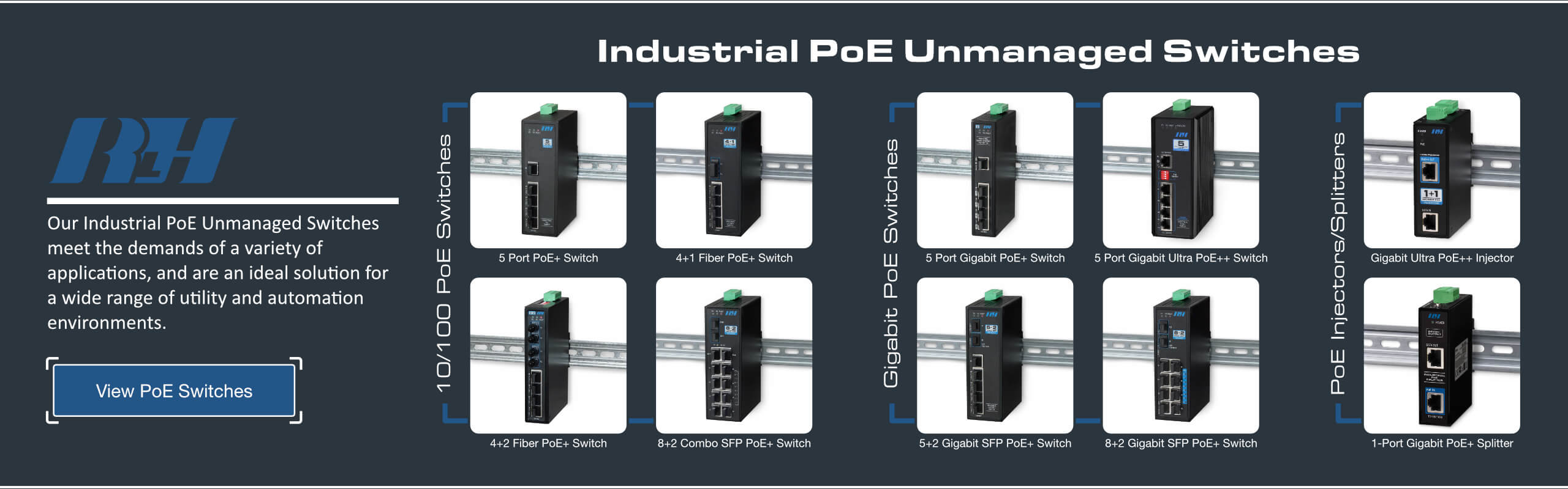 Industrial PoE Unmanaged Switches