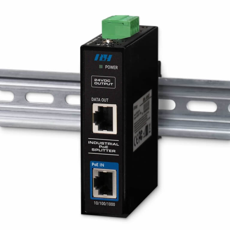 Unmanaged 10/100/1G PoE+ Industrial Splitter-DIN View
