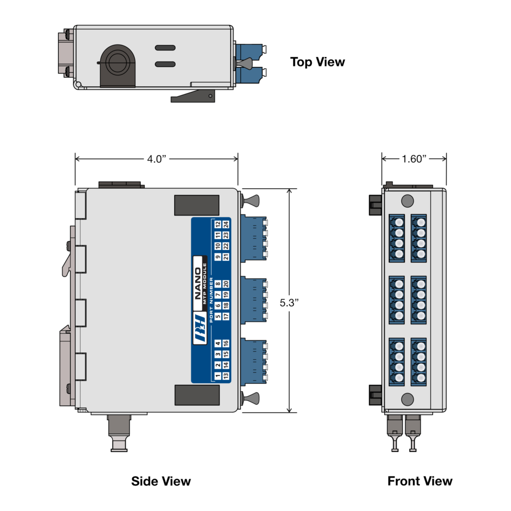 Industrial MTP DIN Fiber Module