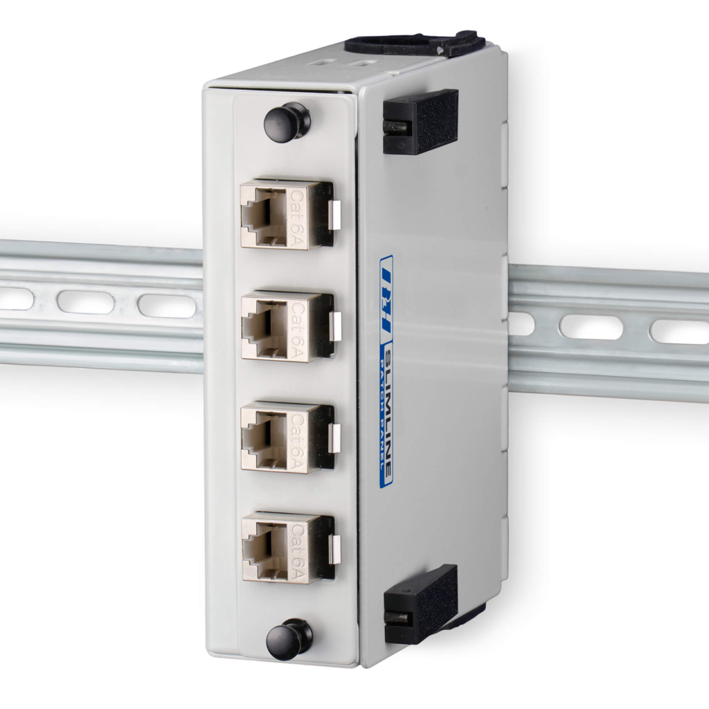 Slimline Nano Fiber Patch Panel - 4 Port RJ45 Coupler Adapter